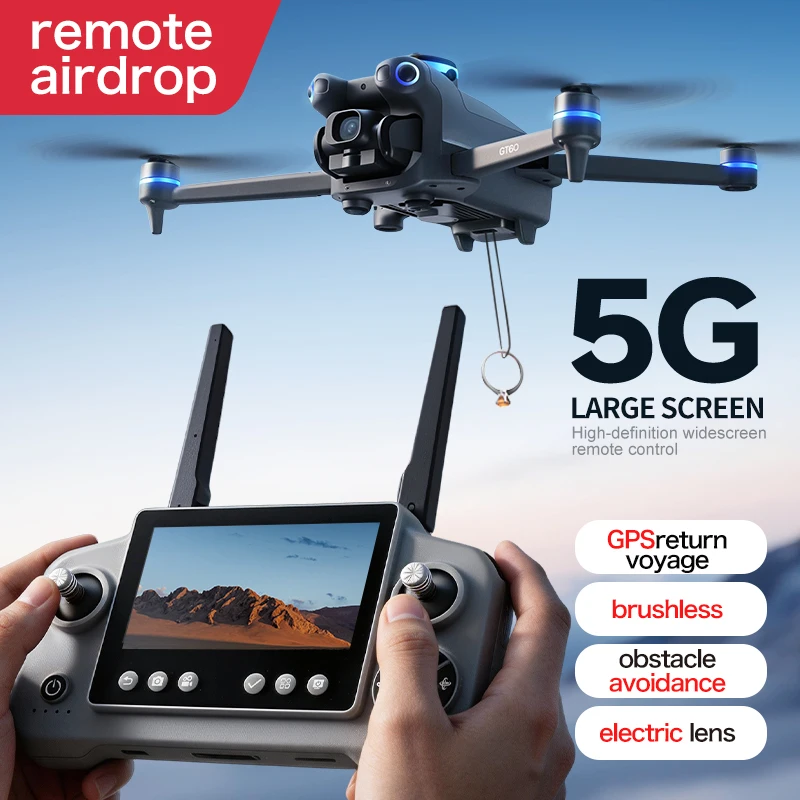 طائرة بدون طيار GT60 بكاميرا 4 - مراجعة Drone Gps Mount وسعره